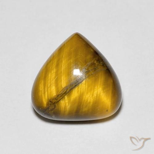 3.48ct Naturale Marrone medio Occhio di tigre, Forma a pera, Opaco