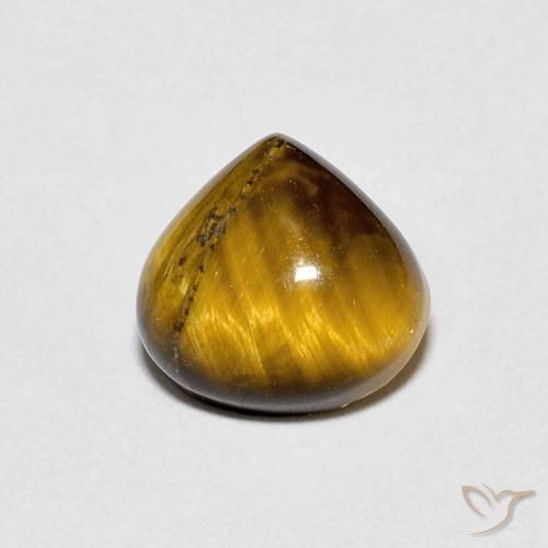 1.92ct Naturale Marrone chiaro Occhio di tigre, Forma a pera, Opaco