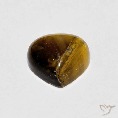Occhio di tigre Marrone chiaro naturale da 1.92 ct, Forma a pera, Opaco