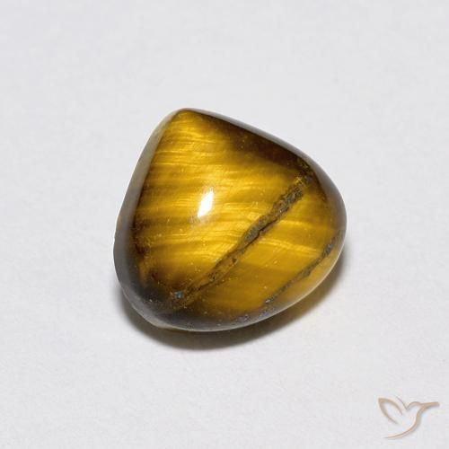 Occhio di tigre Marrone chiaro naturale da 1.93 ct, Forma a pera, Opaco