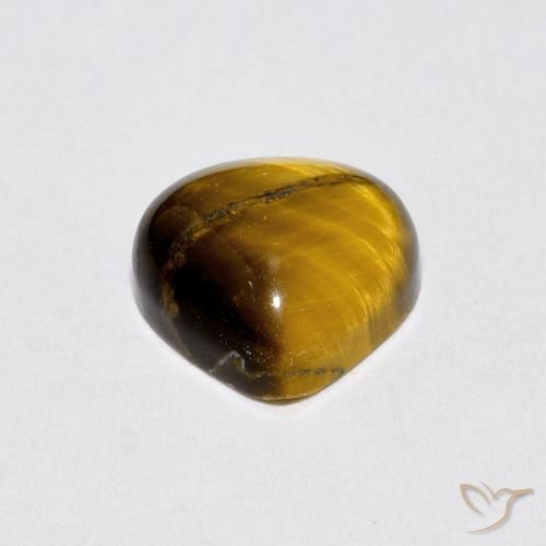 Occhio di tigre Marrone chiaro naturale da 1.93 ct, Forma a pera, Opaco