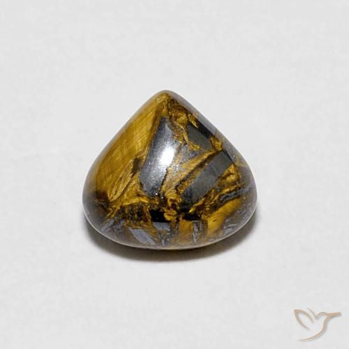 1.05ct Naturale Marrone caldo Occhio di tigre, Forma a pera, Opaco