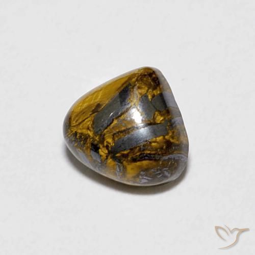 Occhio di tigre Marrone caldo naturale da 1.05 ct, Forma a pera, Opaco