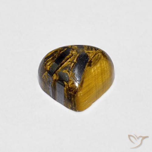 Occhio di tigre Marrone caldo naturale da 1.05 ct, Forma a pera, Opaco