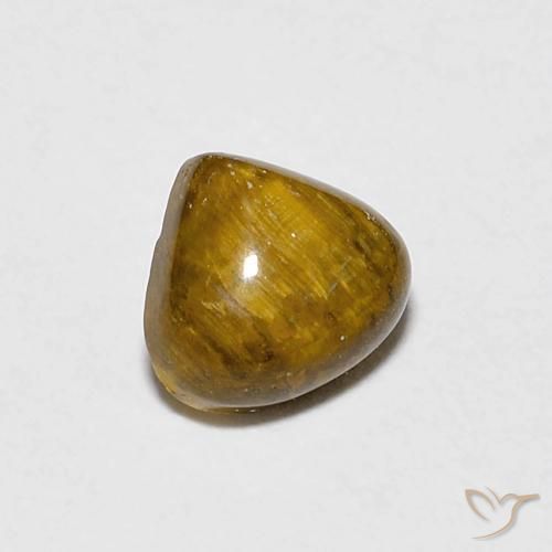 Occhio di tigre Marrone giallastro naturale da 0.78 ct, Forma a pera, Opaco