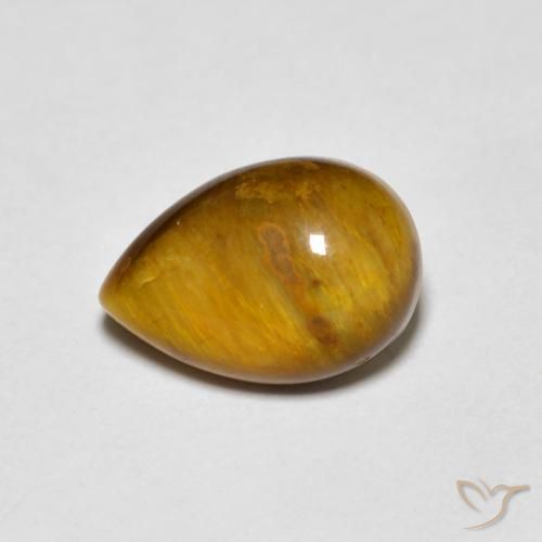 1.99ct Naturale Marrone medio Occhio di tigre, Forma a pera, Opaco