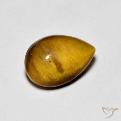 Occhio di tigre Marrone medio naturale da 1.99 ct, Forma a pera, Opaco