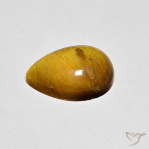 Occhio di tigre Marrone medio naturale da 1.99 ct, Forma a pera, Opaco