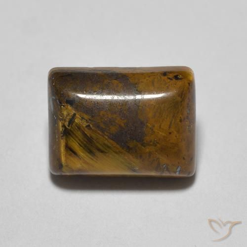 1.76ct Naturale Marrone medio Occhio di tigre, Taglio a baguette, Opaco