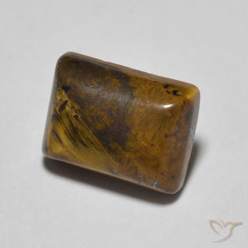 Occhio di tigre Marrone medio naturale da 1.76 ct, Taglio a baguette, Opaco