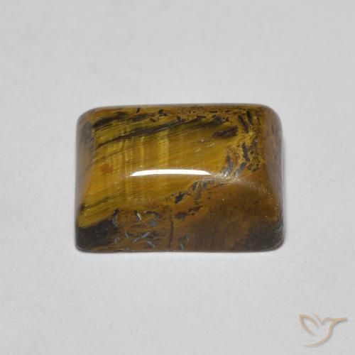 Occhio di tigre Marrone chiaro naturale da 1.84 ct, Taglio a baguette, Opaco