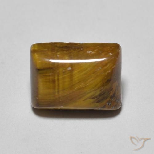 1.61ct Naturale Marrone chiaro Occhio di tigre, Taglio a baguette, Opaco