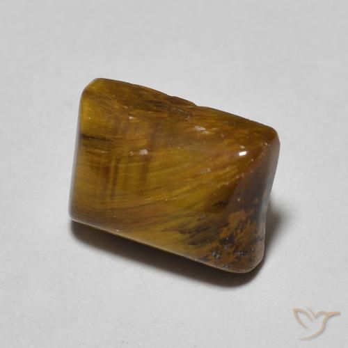 Occhio di tigre Marrone chiaro naturale da 1.61 ct, Taglio a baguette, Opaco