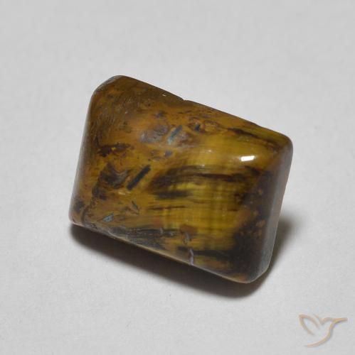 Occhio di tigre Marrone chiaro naturale da 1.77 ct, Taglio a baguette, Opaco
