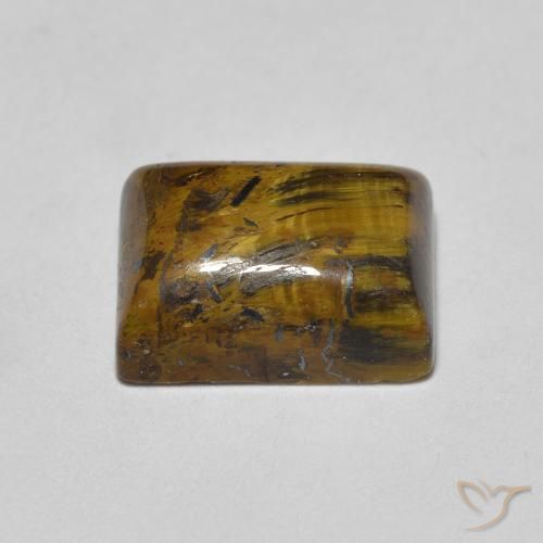 Occhio di tigre Marrone chiaro naturale da 1.77 ct, Taglio a baguette, Opaco