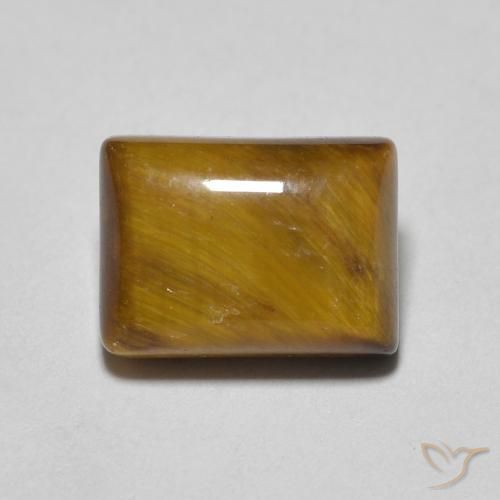 1.58ct Naturale Marrone chiaro Occhio di tigre, Taglio a baguette, Opaco
