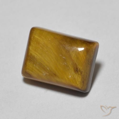 Occhio di tigre Marrone chiaro naturale da 1.58 ct, Taglio a baguette, Opaco