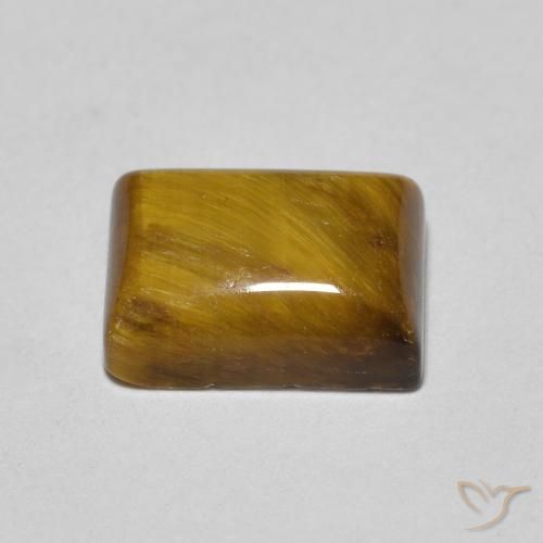 Occhio di tigre Marrone chiaro naturale da 1.58 ct, Taglio a baguette, Opaco