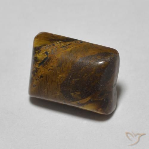Occhio di tigre Marrone dorato naturale da 1.77 ct, Taglio a baguette, Opaco