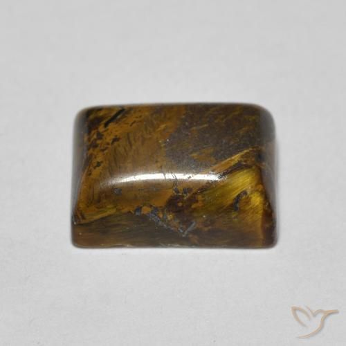 Occhio di tigre Marrone dorato naturale da 1.77 ct, Taglio a baguette, Opaco