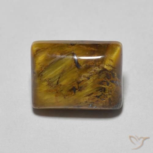 Occhio di tigre Marrone caldo naturale da 1.68 ct, Taglio a baguette, Opaco