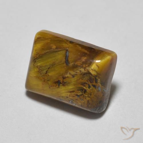 Occhio di tigre Marrone caldo naturale da 1.68 ct, Taglio a baguette, Opaco
