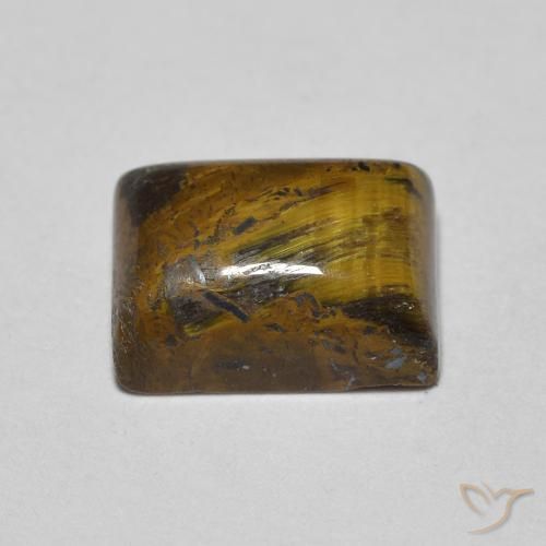 Occhio di tigre Marrone caldo naturale da 1.68 ct, Taglio a baguette, Opaco