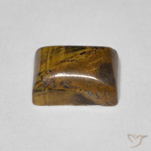 Occhio di tigre Marrone medio naturale da 1.92 ct, Taglio a baguette, Opaco
