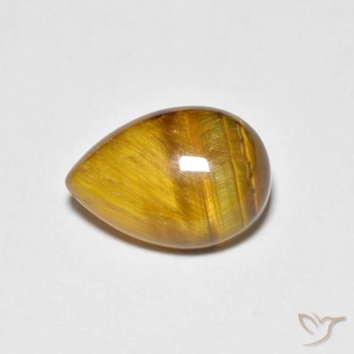 1.95ct Naturale Marrone chiaro Occhio di tigre, Forma a pera, Opaco