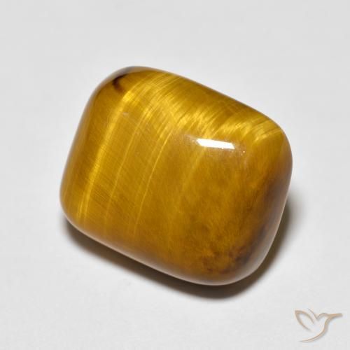 Occhio di tigre Marrone chiaro naturale da 8.76 ct, Cuscino, Opaco
