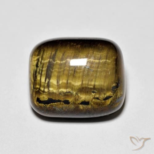 9.41ct Naturale Marrone dorato Occhio di tigre, Cuscino, Opaco