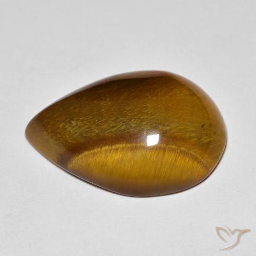 Occhio di tigre Marrone caldo naturale da 13.02 ct, Forma a pera, Opaco
