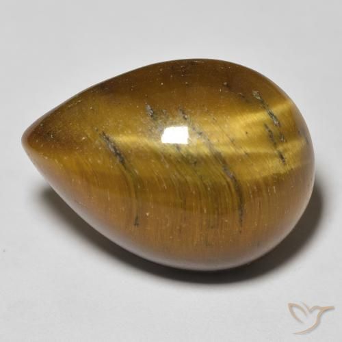 13.68ct Naturale Marrone dorato Occhio di tigre, Forma a pera, Opaco