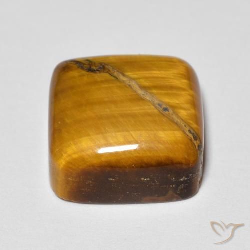 Occhio di tigre Marrone caldo naturale da 5.81 ct, Cuscino, Opaco