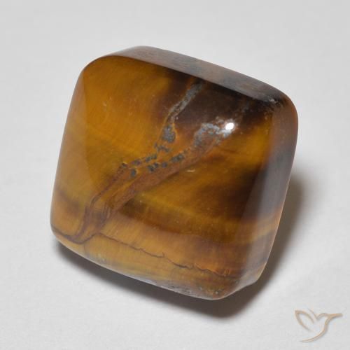 Occhio di tigre Marrone caldo naturale da 6.28 ct, Cuscino, Opaco