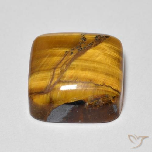 Occhio di tigre Marrone caldo naturale da 6.28 ct, Cuscino, Opaco