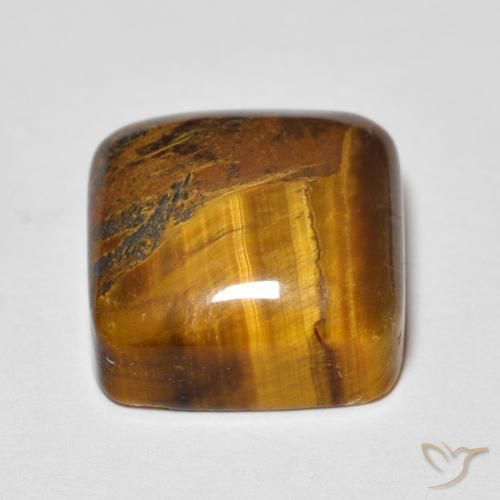 Occhio di tigre Marrone dorato naturale da 6.48 ct, Cuscino, Opaco