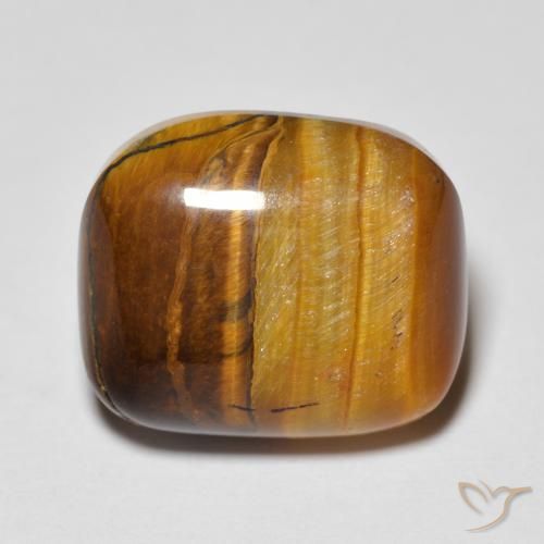 Occhio di tigre Marrone caldo naturale da 8.23 ct, Cuscino, Opaco