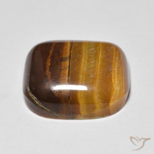 Occhio di tigre Marrone caldo naturale da 8.23 ct, Cuscino, Opaco