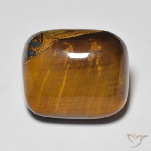8.83ct Naturale Marrone caldo Occhio di tigre, Cuscino, Opaco