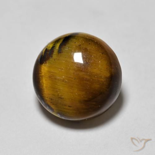 Occhio di tigre Marrone dorato naturale da 1.99 ct, Rotondo, Opaco