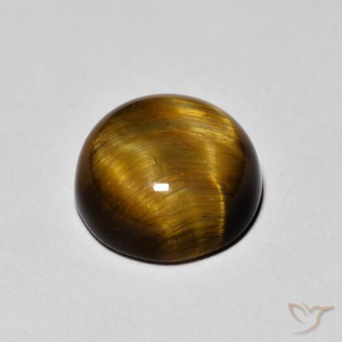 Occhio di tigre Marrone dorato naturale da 2.01 ct, Rotondo, Opaco