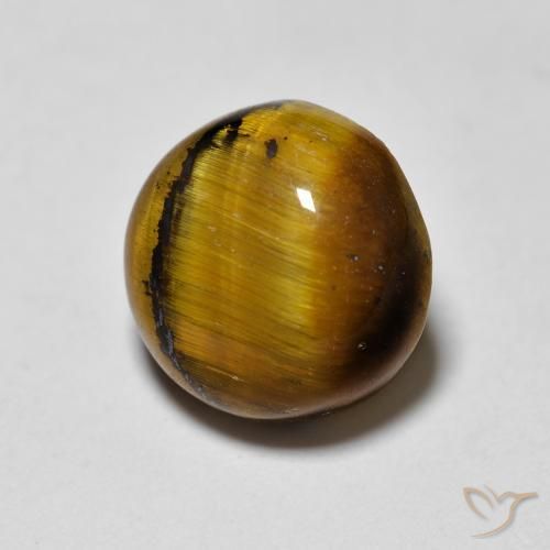 Occhio di tigre Marrone dorato naturale da 1.97 ct, Rotondo, Opaco