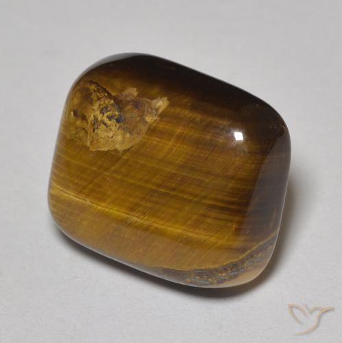 Occhio di tigre Marrone dorato naturale da 8.34 ct, Cuscino, Opaco