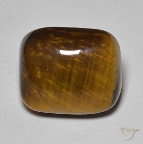 Occhio di tigre Marrone dorato naturale da 8.84 ct, Cuscino, Opaco