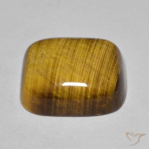 Occhio di tigre Marrone dorato naturale da 8.84 ct, Cuscino, Opaco
