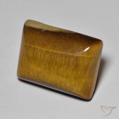 Occhio di tigre Marrone dorato naturale da 18.59 ct, Taglio a baguette, Opaco
