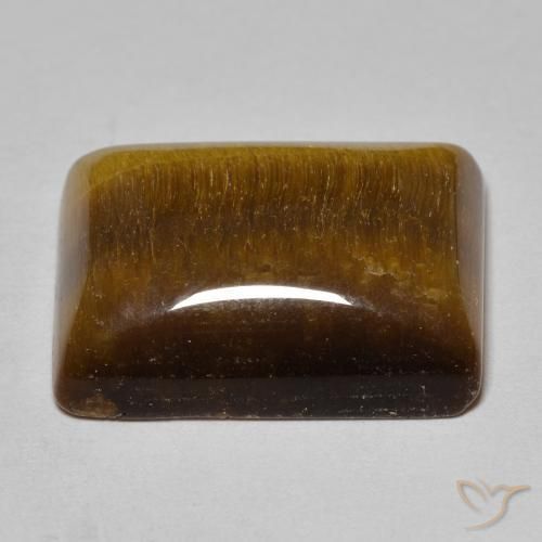 Occhio di tigre Marrone dorato naturale da 18.59 ct, Taglio a baguette, Opaco