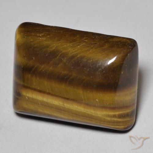 Occhio di tigre Marrone caldo naturale da 18.85 ct, Taglio a baguette, Opaco