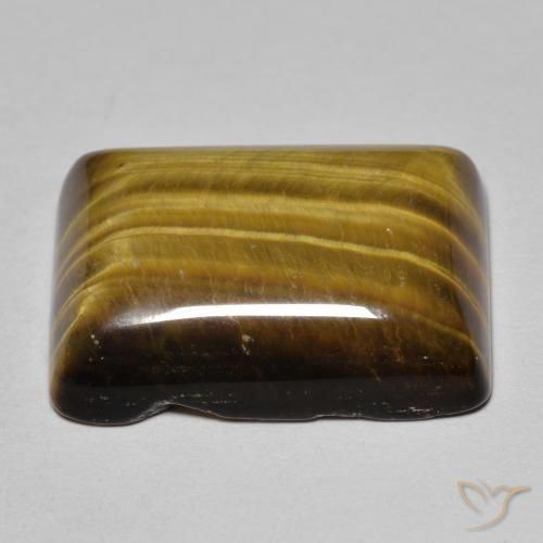 Occhio di tigre Marrone caldo naturale da 18.85 ct, Taglio a baguette, Opaco